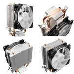Quạt CPU ống đồng đôi COOLMOON Frost cho PC để bàn làm mát bằng không khí AMD, phiên bản P2 Magic Moon quạt đơn, phiên bản P22 Magic Moon quạt đôi, phiên bản P2 Streamline quạt đơn, phiên bản P22 Streamline quạt đôi
