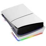 Giá đỡ ngang có đèn RGB và 4 cổng USB HUB cho máy chủ Sony PS5 Slim IPEGA PG-P5S021, màu trắng