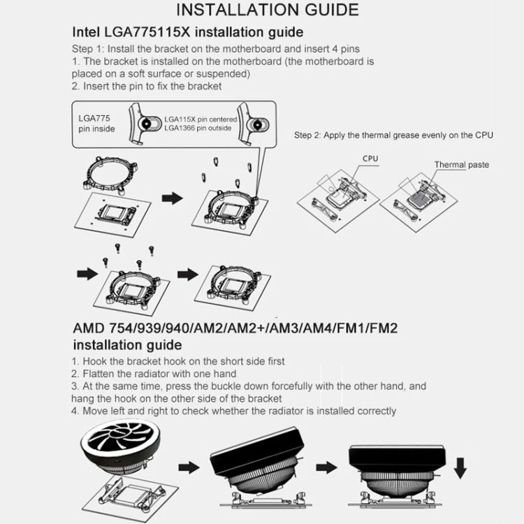 Quạt làm mát CPU COOLMOON cho máy tính để bàn đổi màu tự động đa nền tảng, CM-BF-RGB