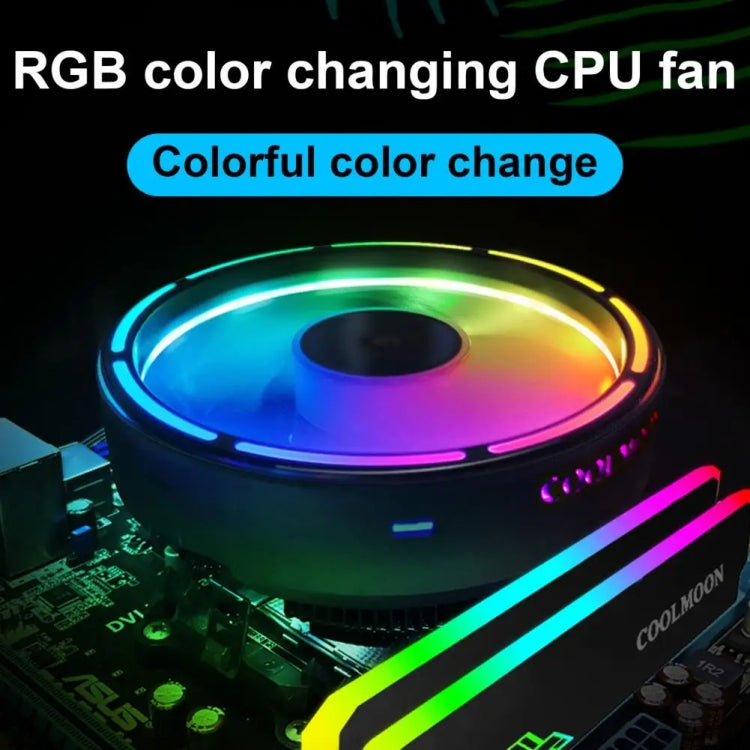 Quạt làm mát CPU COOLMOON cho máy tính để bàn đổi màu tự động đa nền tảng, CM-BF-RGB
