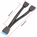 Cáp nối dài USB3.0 19 chân cho bo mạch chủ máy tính, dài 21cm 19Pin