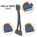 Cáp nối dài USB3.0 19 chân cho bo mạch chủ máy tính, dài 21cm 19Pin