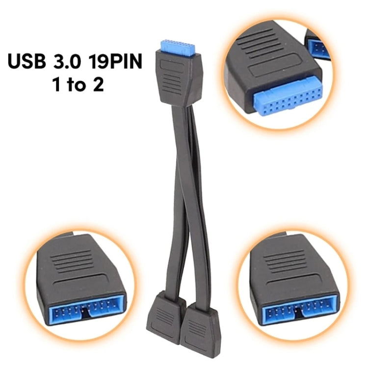 Cáp nối dài USB3.0 19 chân cho bo mạch chủ máy tính, dài 21cm 19Pin