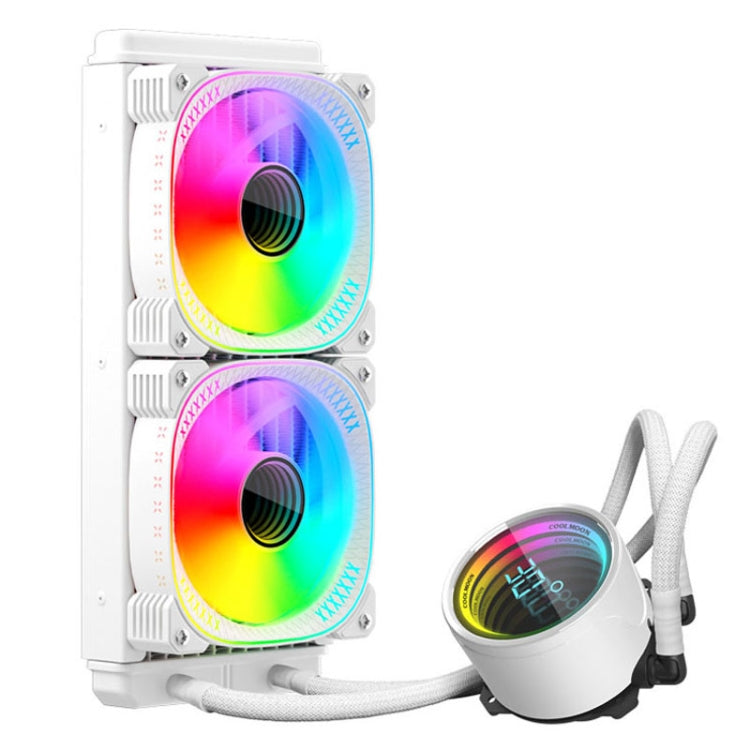 Quạt CPU làm mát nước tích hợp COOLMOON CM-YM-240T phiên bản ống kính ARGB kỹ thuật số hiển thị nhiệt độ, CM-YM-240T