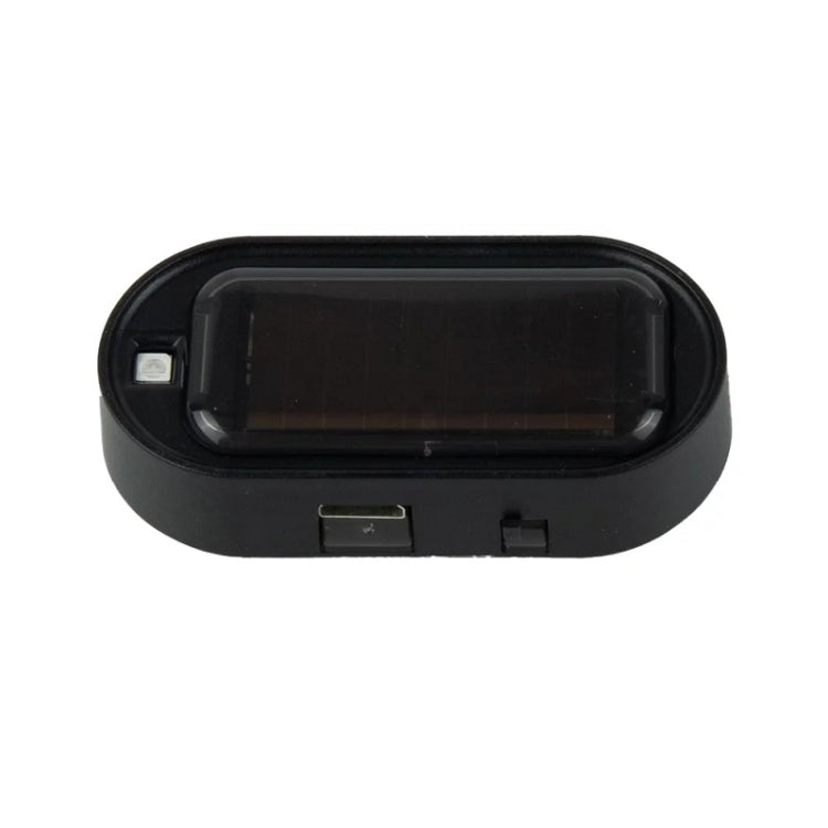 Car Solar Analog Anti-theft Device LED Warning Light, Black Shell Red Light, Black Shell Blue Light
