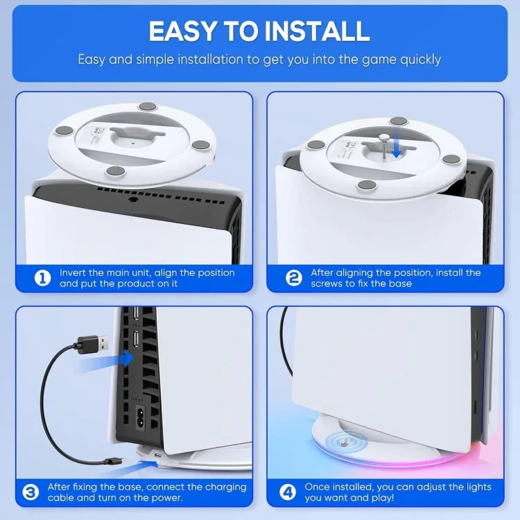 Giá đỡ làm mát đứng đa năng cho máy chơi game Sony PS5 Slim IPEGA, màu trắng, đen, trắng nhiều màu, đen nhiều màu