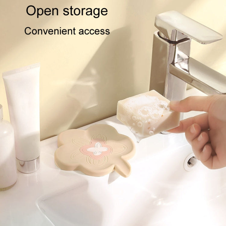 Bình đựng xà phòng silicone ngâm tường phòng tắm, giá đỡ xà phòng chống trượt thoát nước gia đình