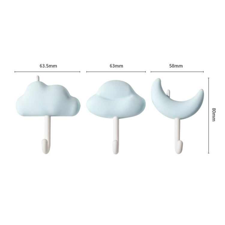 Bộ 3 Móc Treo Tường Gia Đình, Móc Dán Không Để Lại Vết, Không Cần Đục Lỗ, Dùng Cho Ký Túc Xá