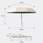 Ô Gấp Tự Động Dùng Đôi Che Mưa Che Nắng Unisex, Màu Be 105cm, Màu Xanh Dương 105cm, Màu Xám 105cm, Màu Be 125cm, Màu Xanh Dương 125cm, Màu Xám 125cm, Màu Be Đảo Ngược 105cm, Màu Xanh Dương Đảo Ngược 105cm