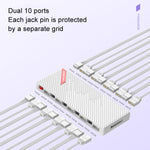Bộ chia điều khiển nhiệt độ COOLMOON AM10 ARGB+PWM 10 cổng kép quạt case 5V 3Pin HUB