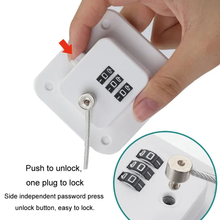 Khóa An Toàn Trẻ Em Giới Hạn Cửa Sổ Không Khoan Khóa Kết Hợp Tủ Lạnh Ngăn Kéo Tủ, 3 Số Màu Đen, 3 Số Màu Trắng, 2 Số Màu Đen, 2 Số Màu Trắng, 2 Số Màu Xám