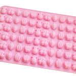 Khuôn kẹo fudge silicone hình trái cây 66 ô, khuôn kẹo mini 66 ô hình trái cây