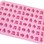 Khuôn kẹo fudge silicone hình trái cây 66 ô, khuôn kẹo mini 66 ô hình trái cây