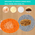 Thảm liếm chậm cho thú cưng 7 inch có đế hút chống trượt cho chó và mèo, màu xám, xanh bạc hà, xanh dương