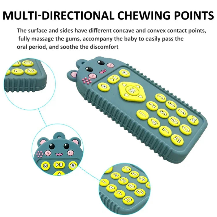 Đồ Chơi Trẻ Em Hình Hoạt Hình Reomte Đồ Gặm Nướu Silicone Cho Trẻ Sơ Sinh Trẻ Nhỏ, Chó Con Đen, Chó Con Xanh Dương, Chó Con Xanh Lá, Thỏ Đen, Thỏ Xanh Dương, Thỏ Xanh Lá, Gấu Đen, Gấu Xanh Dương, Gấu Xanh Lá