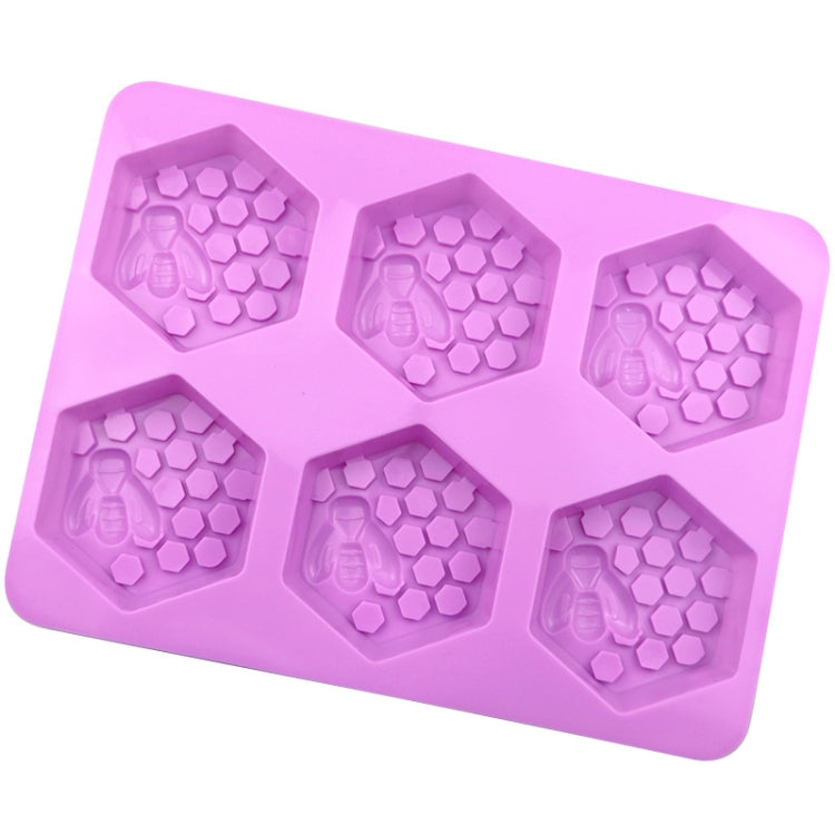 Khuôn bánh tổ ong 6 ô bằng silicone, khuôn xà phòng hương thơm thủ công, 6 ô tổ ong