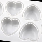 Khuôn socola hình trái tim 8 ô bằng silicone, khuôn xà phòng hương thơm thủ công, 8 ô hình trái tim