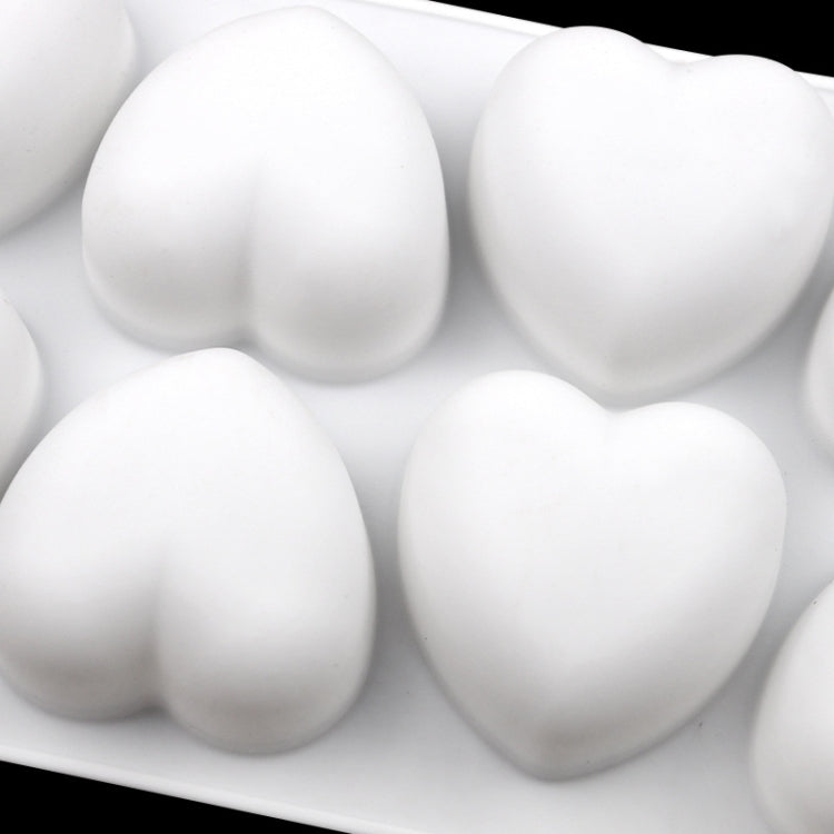 Khuôn socola hình trái tim 8 ô bằng silicone, khuôn xà phòng hương thơm thủ công, 8 ô hình trái tim