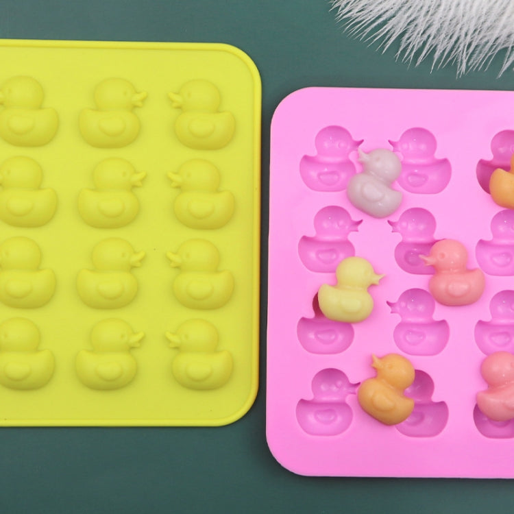 Khuôn socola silicone hình vịt vàng dễ thương, khuôn sáp sơn mài lửa, vịt vàng