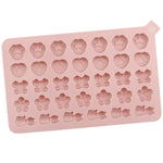 Khuôn silicone trang trí bánh quy và kẹo DIY 34 ô hình mèo, bướm, hoa, 34 ô mèo, bướm, hoa
