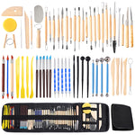 Bộ dụng cụ đất sét 61 trong 1 cho làm gốm, điêu khắc đất sét DIY, nướng, khắc, 61 trong 1