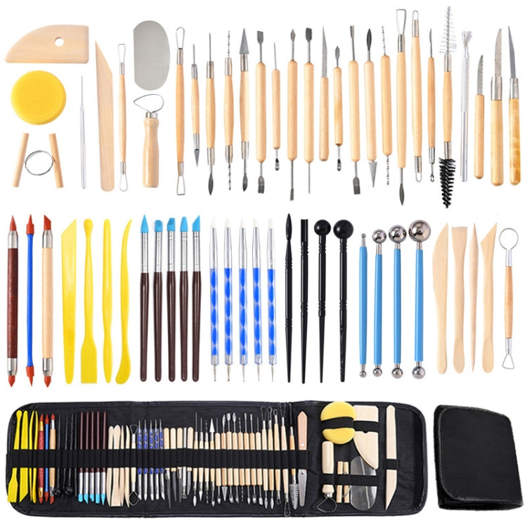 Bộ dụng cụ đất sét 61 trong 1 cho làm gốm, điêu khắc đất sét DIY, nướng, khắc, 61 trong 1
