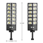 Đèn vườn năng lượng mặt trời LED sáng mạnh hàng đôi cảm ứng đèn đường, E-SMARTER W789A-6, E-SMARTER W789B-6
