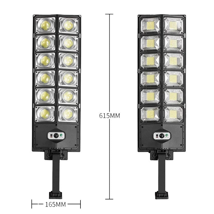Đèn vườn năng lượng mặt trời LED sáng mạnh hàng đôi cảm ứng đèn đường, E-SMARTER W789A-6, E-SMARTER W789B-6
