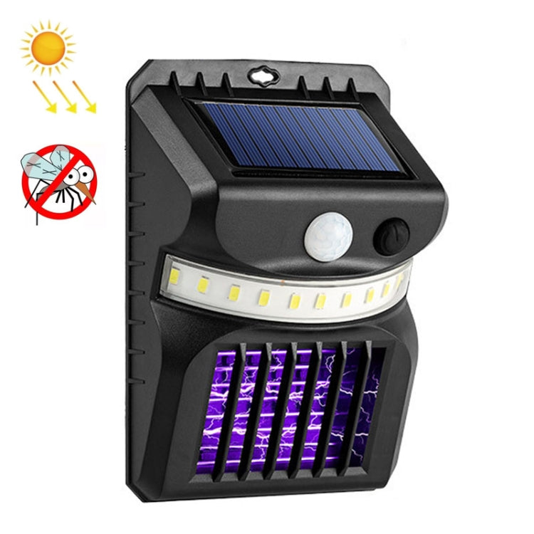 Đèn tường năng lượng mặt trời LED E-SMARTER W792 có ánh sáng tím, chức năng diệt muỗi, cảm biến thông minh cho người, đèn sân vườn ngoài trời, ánh sáng trắng, ánh sáng trắng + vàng