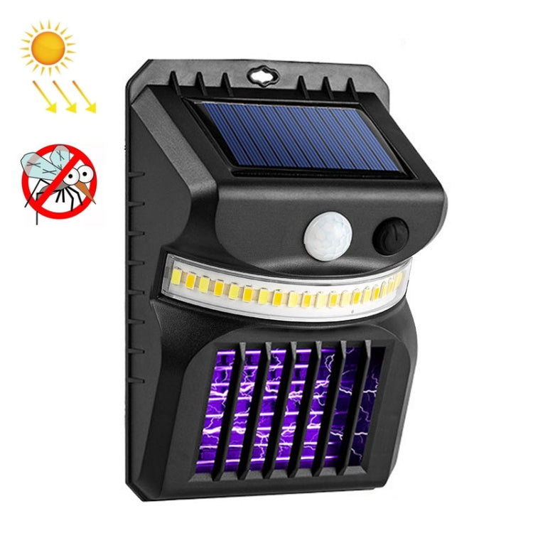 Đèn tường năng lượng mặt trời LED E-SMARTER W792 có ánh sáng tím, chức năng diệt muỗi, cảm biến thông minh cho người, đèn sân vườn ngoài trời, ánh sáng trắng, ánh sáng trắng + vàng