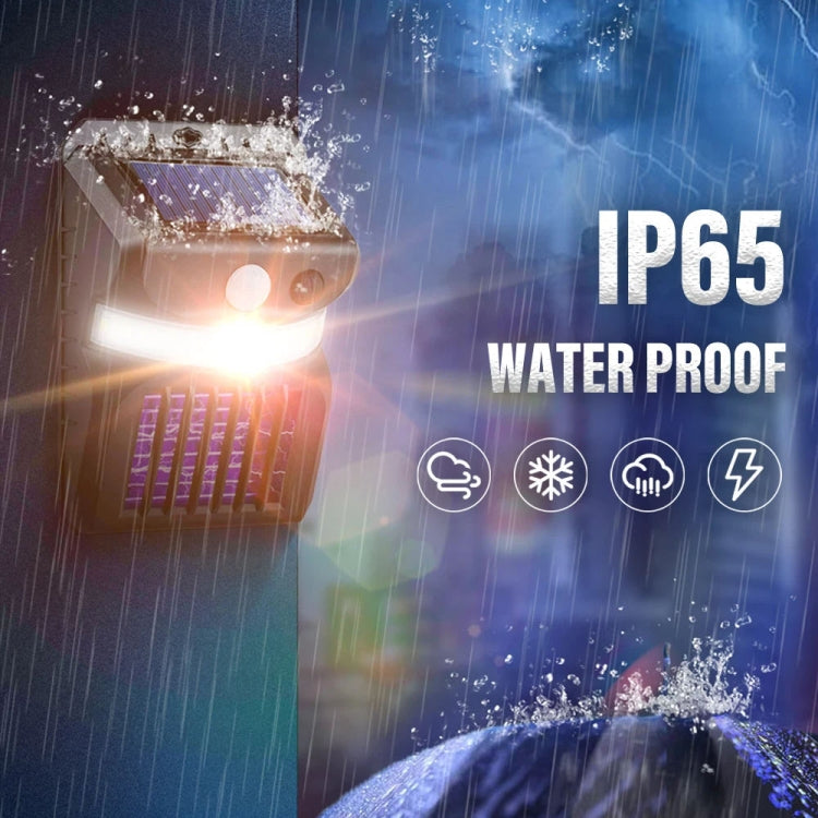 Đèn tường năng lượng mặt trời LED E-SMARTER W792 có ánh sáng tím, chức năng diệt muỗi, cảm biến thông minh cho người, đèn sân vườn ngoài trời, ánh sáng trắng, ánh sáng trắng + vàng