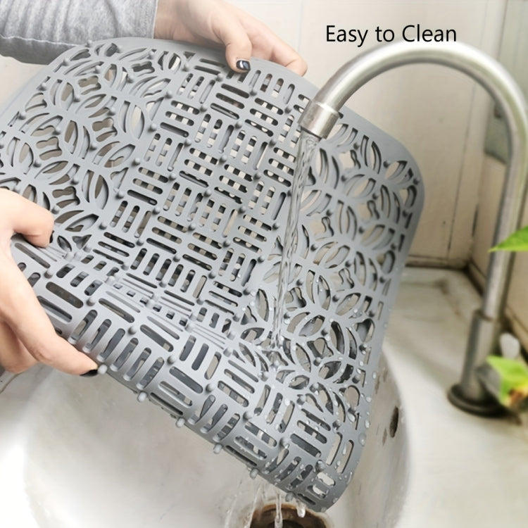 Thảm chậu rửa silicone có thể cắt, thảm chậu bếp, thảm để chén đĩa 66 x 35cm