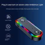 Q3 2-in-1 RGB Light Bluetooth Audio Receiver Launcher Car Audio Adapter, Q3