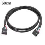Cáp nối dài USB2.0 9Pin cho bo mạch chủ, dây bọc kép 26AWG, dài 20cm, 30cm, 50cm, 60cm