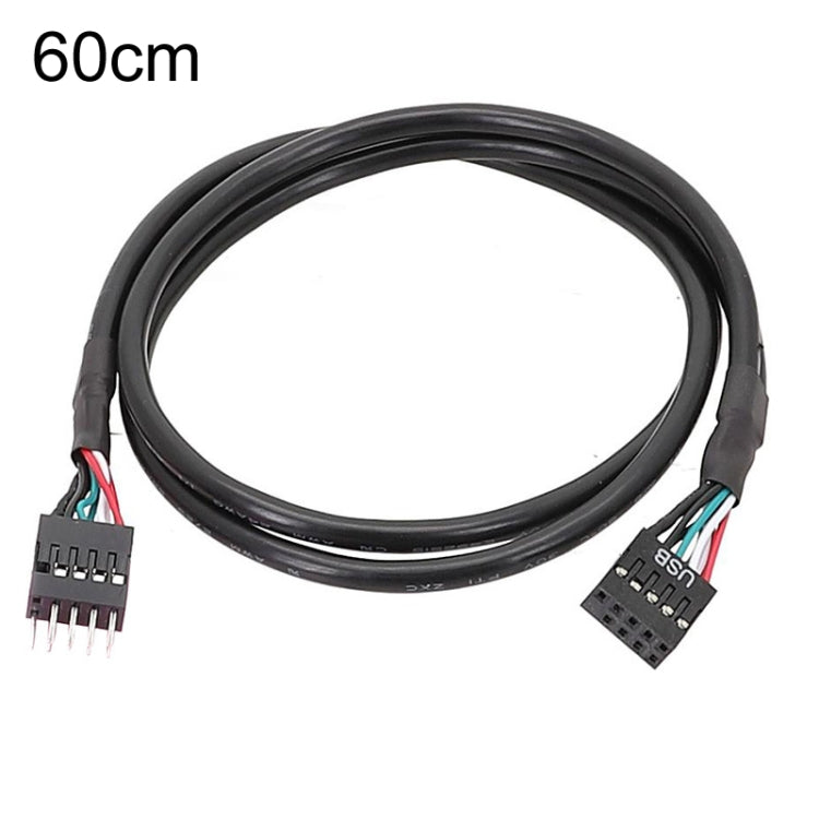 Cáp nối dài USB2.0 9Pin cho bo mạch chủ, dây bọc kép 26AWG, dài 20cm, 30cm, 50cm, 60cm