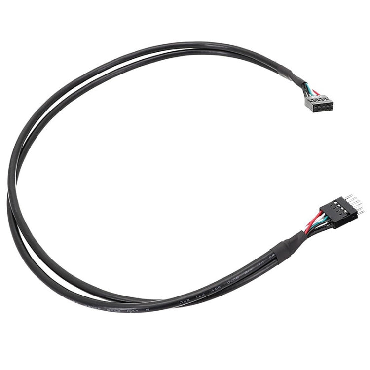 Cáp nối dài USB2.0 9Pin cho bo mạch chủ, dây bọc kép 26AWG, dài 20cm, 30cm, 50cm, 60cm