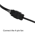 Cáp quạt case 4Pin nguồn DC5521 sang 12V, DC5521 sang 12V 4Pin