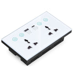 Ổ cắm thông minh Graffiti với công tắc USB+Type-C cổng đôi điều khiển từ xa, phích cắm UK, Wifi trắng, Wifi đen, ZigBee trắng, ZigBee đen
