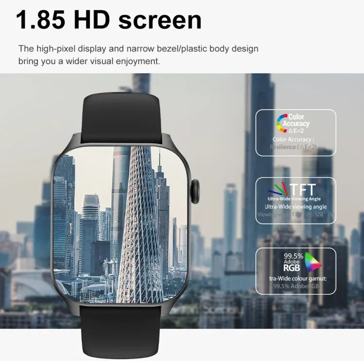 Đồng Hồ Thông Minh T12Pro Màn Hình 1.85 inch Chống Nước IP67 Theo Dõi Sức Khỏe Thể Thao Hỗ Trợ Gọi Bluetooth