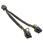 Cáp nguồn chuyển đổi 6Pin sang đôi 8Pin cho card đồ họa, 6Pin sang đôi 8Pin