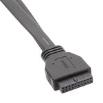 Cáp bảng USB3.0 19Pin trước bo mạch chủ sang cáp phẳng dữ liệu hai cổng A cái, dài 30cm, 50cm, 80cm