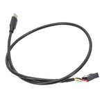 Cáp dữ liệu USB 9Pin sang Type-C thẳng bo mạch chủ, cáp bọc kép, dài 50cm thẳng