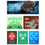 Đồng Hồ Thông Minh LOKMAT APPLLP 4 MAX Màn Hình 2.02 Inch Android 8.1 Mạng Toàn Diện Wifi Thẻ Bluetooth, 4G+64G(Bạc), 4G+64G(Xanh Navy)