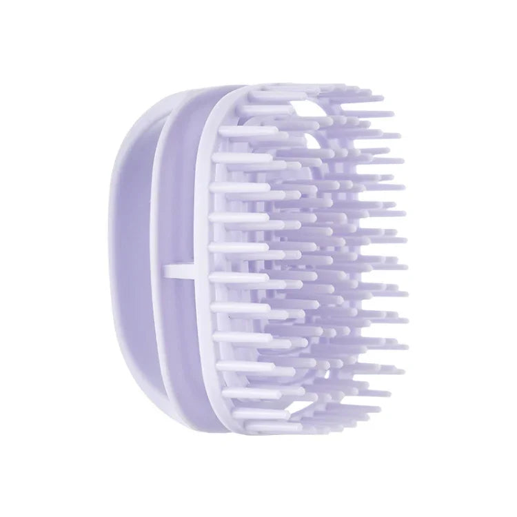 Bàn chải gội đầu silicon làm sạch da đầu, bàn chải massage cầm tay dùng khi tóc ướt và khô