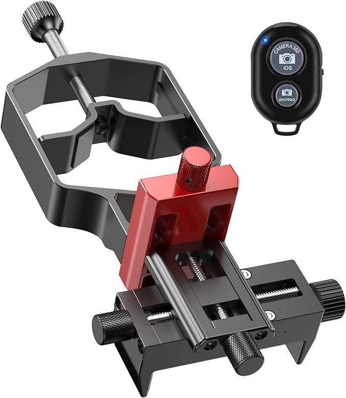 Bộ chuyển đổi điện thoại gắn kính thiên văn 3 trục Tridaptor cho ống nhòm, kính đơn, kính hiển vi, có Bluetooth hoặc không có Bluetooth
