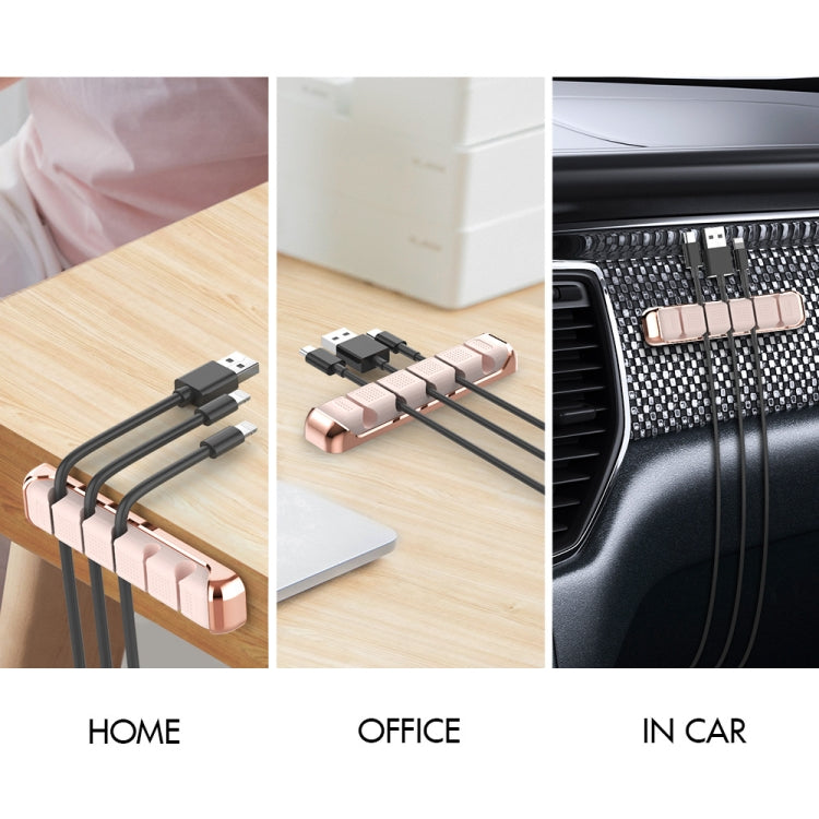 Giá Đỡ Cáp Vị Trí 5 Lỗ Hợp Kim Nhôm + Silicone AhaStyle PT125 Kẹp Cáp Dữ Liệu Trên Bàn