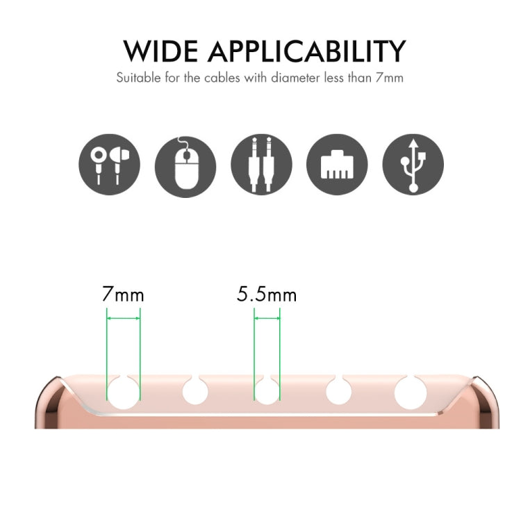 Giá Đỡ Cáp Vị Trí 5 Lỗ Hợp Kim Nhôm + Silicone AhaStyle PT125 Kẹp Cáp Dữ Liệu Trên Bàn