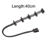 Cáp lồng ổ cứng SATA 1 sang 5 4Pin lớn 18AWG, dài 40cm 4Pin 1 sang 5