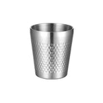 Cốc búa đôi lớp dày bằng thép không gỉ 304, cốc trà nhà hàng, dung tích 175ml, 260ml, 300ml, 350ml, 450ml