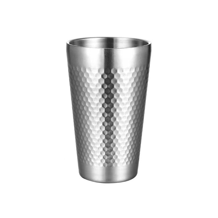 Cốc búa đôi lớp dày bằng thép không gỉ 304, cốc trà nhà hàng, dung tích 175ml, 260ml, 300ml, 350ml, 450ml